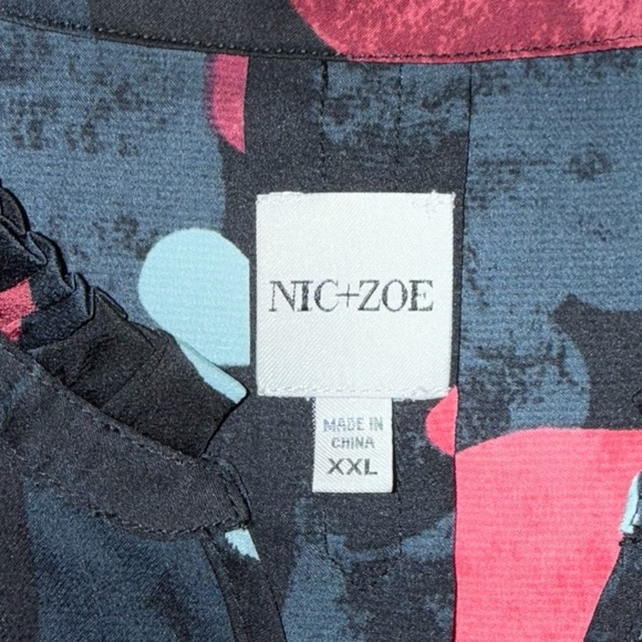 NIC +ZOE Kaleidoscope Tank - Black Multi XXL - Picture 7 of 12